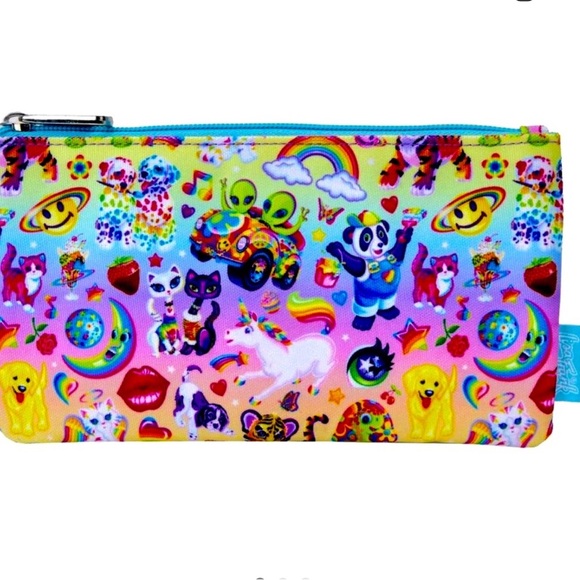NWT Loungefly Lisa Frank® Characters AOP Zipper Pouch - Picture 2 of 8
